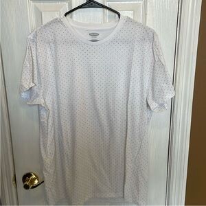 Old Navy Men’s White Shirt with Polka Dots